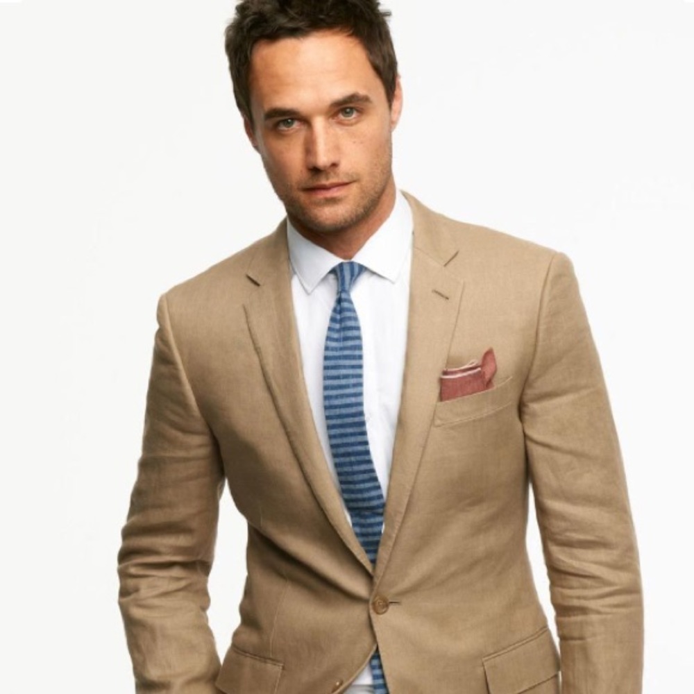 Tan linen Murano Blazer